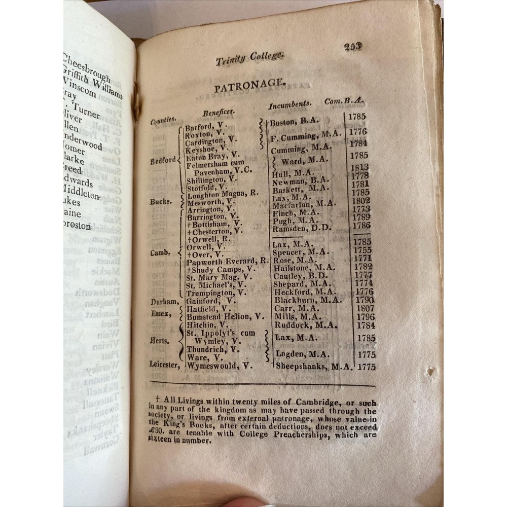 Antique 1817 The Cambridge University Calendar Original Hardcover Book - Picture 6 of 6